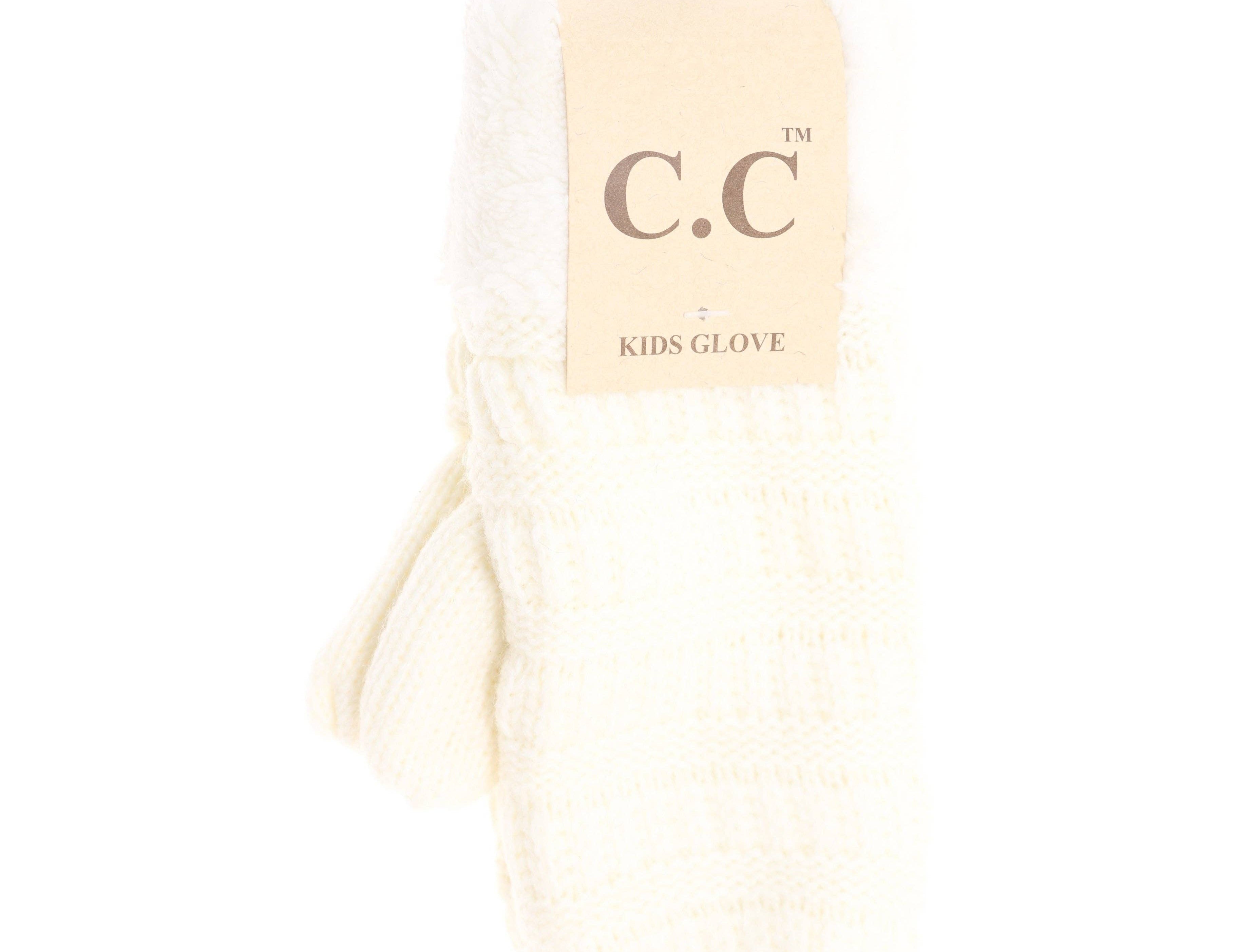 Kids Solid Fuzzy Lined Mittens MT25KIDS