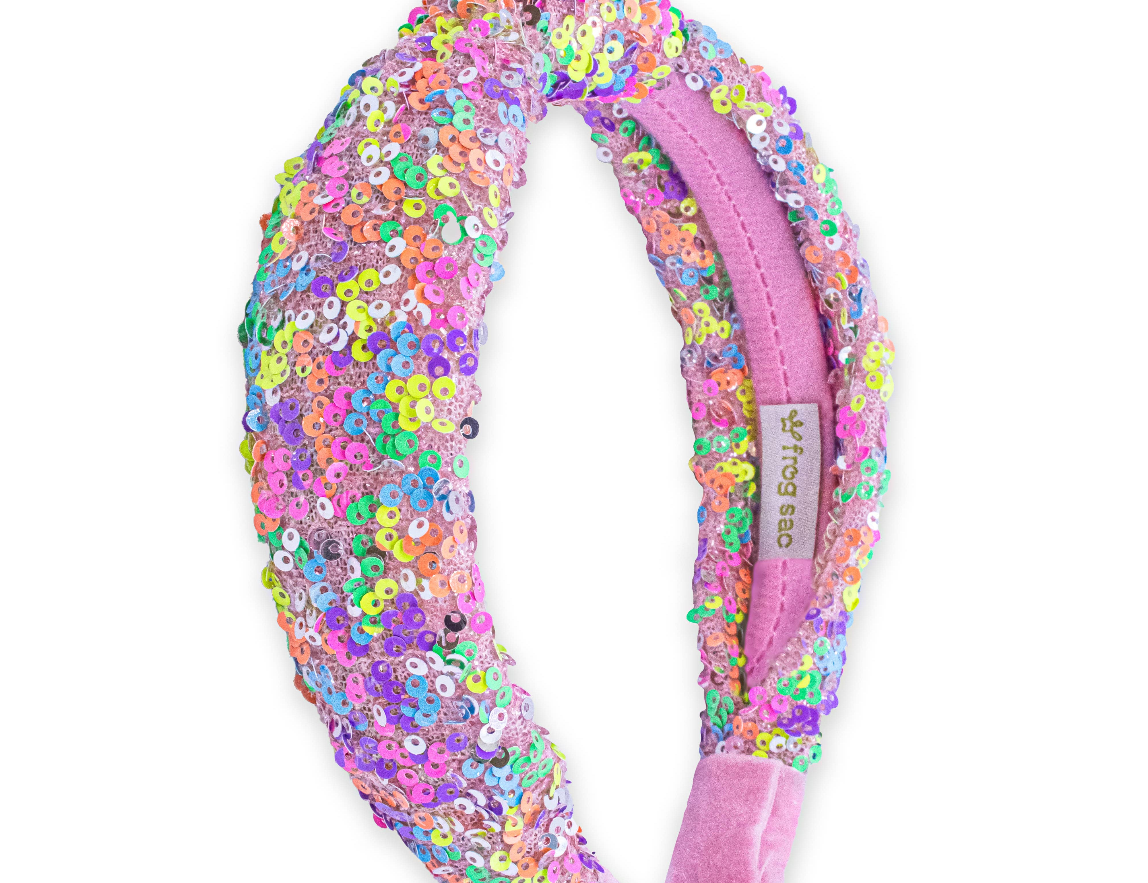 Kids Knot Headband - Rainbow Sequin Knotted Hair Accessories