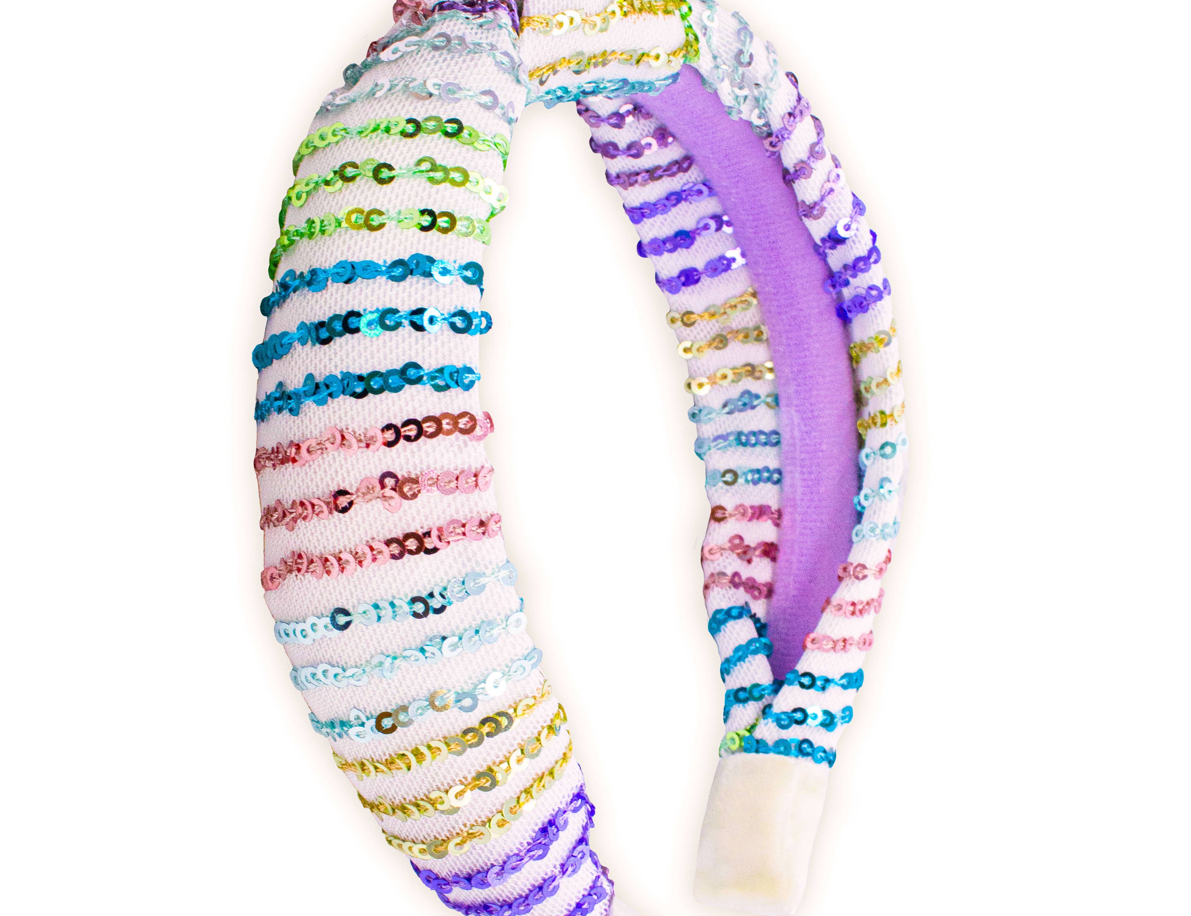 Kids Knot Headband - Rainbow Sequin Knotted Hair Accessories