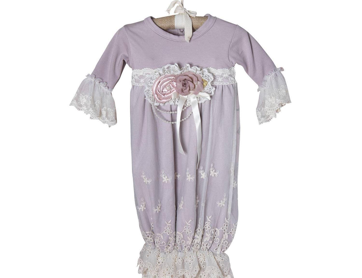 Frilly Frocks Genevie Unisex Gown for Infants & Toddlers
