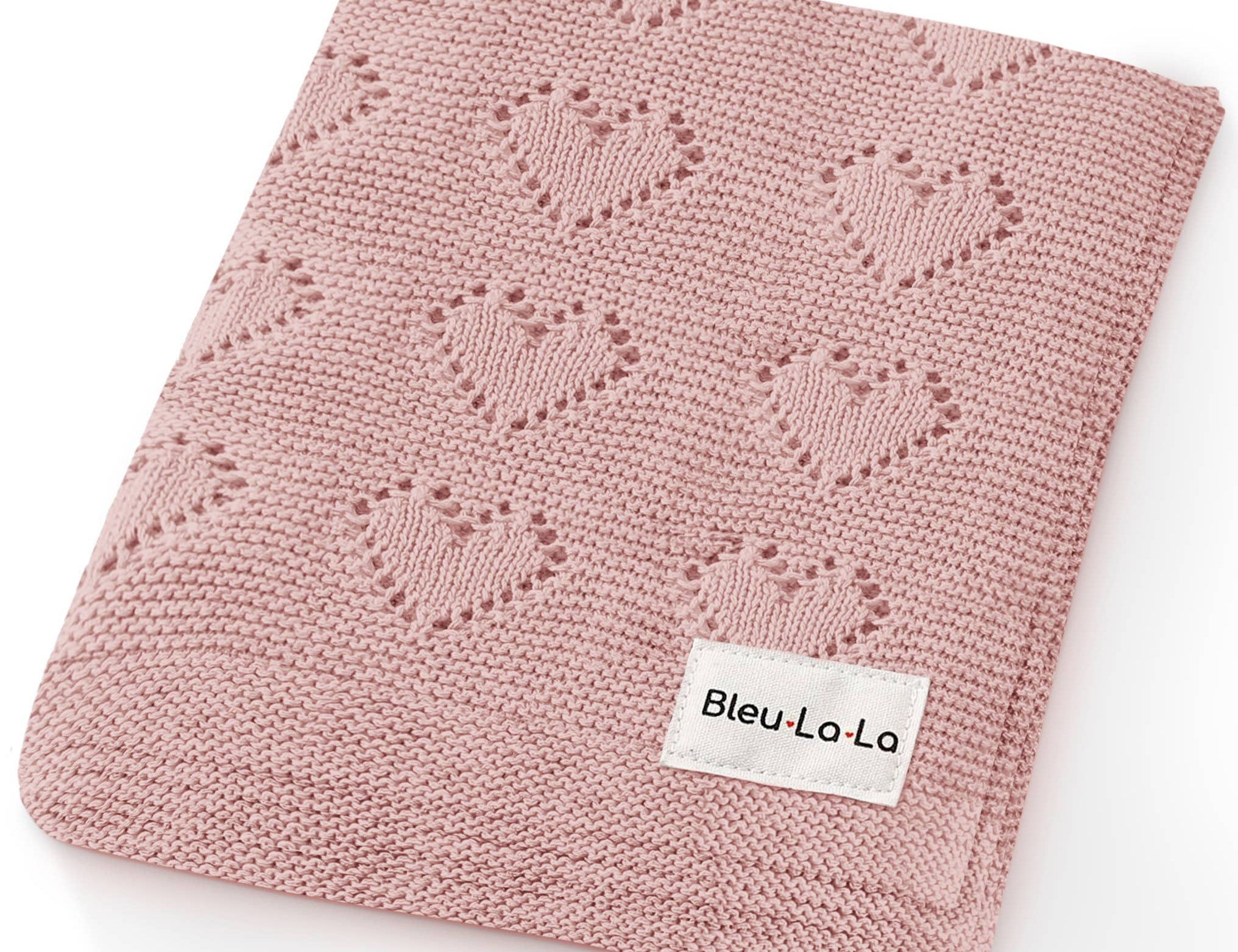 Cotton Swaddle Baby Blanket - Heart