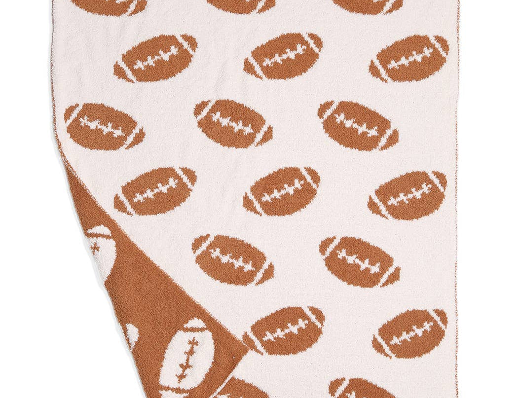 Kids Baby Football Pattern Throw Blanket