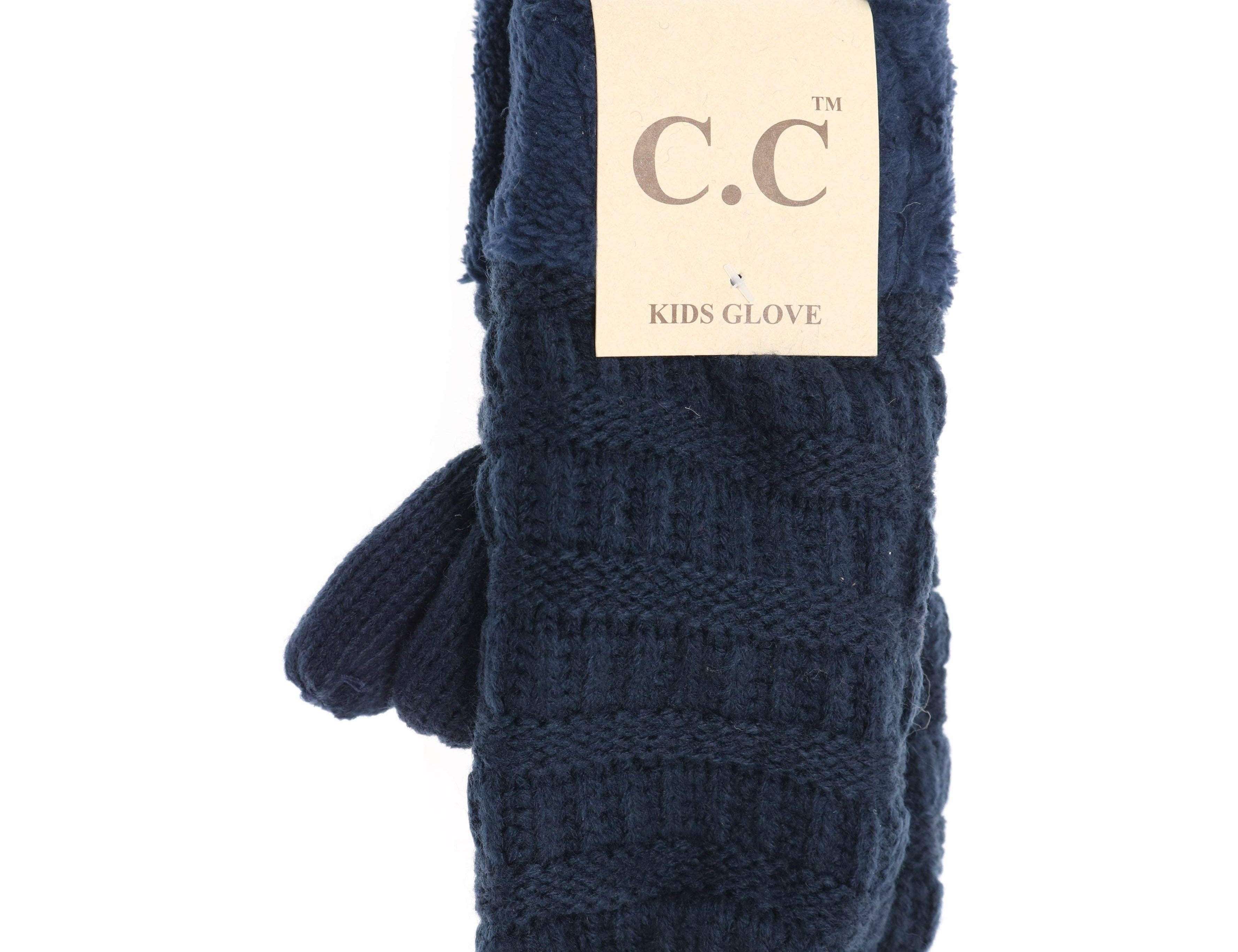 Kids Solid Fuzzy Lined Mittens MT25KIDS