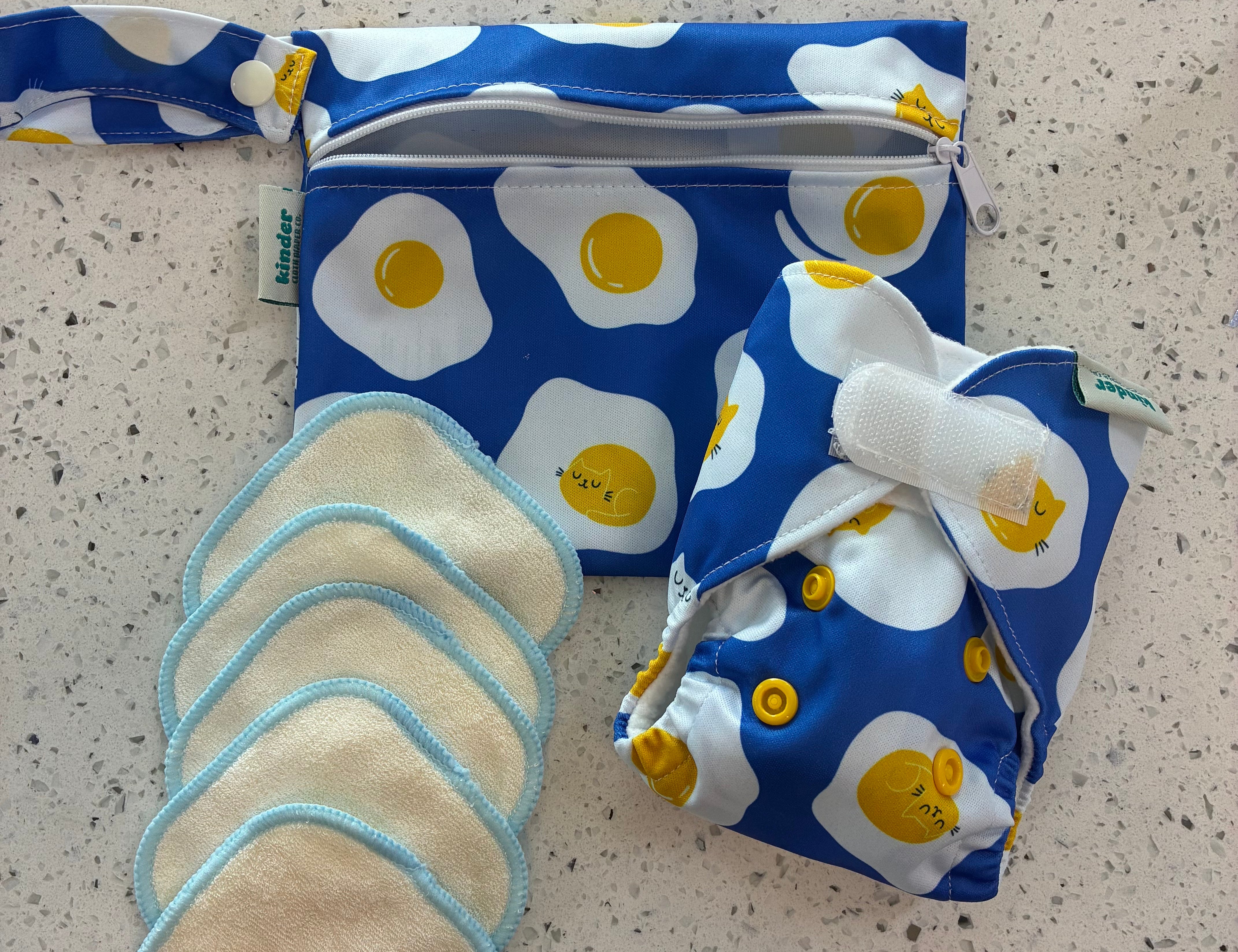 Doll Cloth Diaper Set w/ Travel Pouch