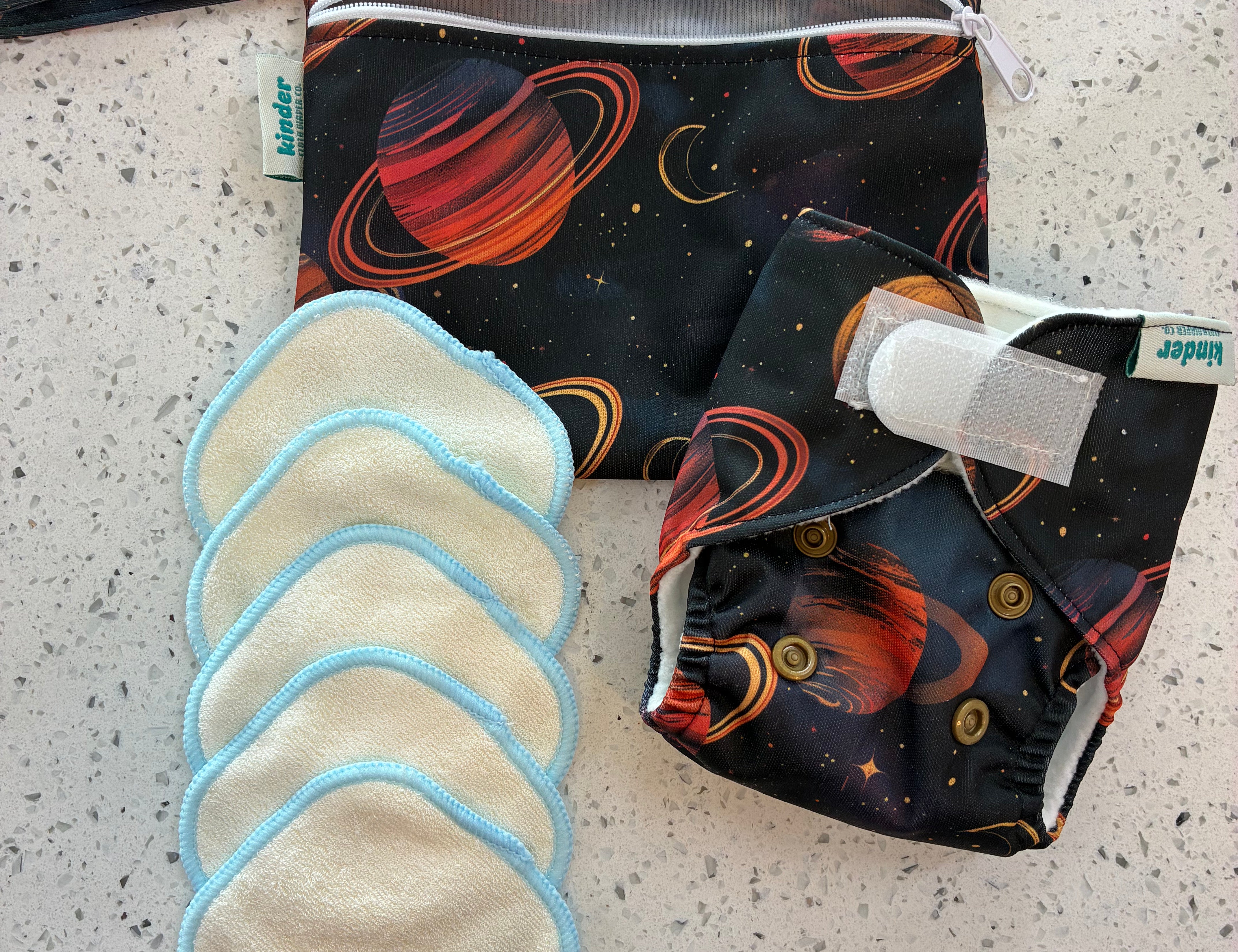 Doll Cloth Diaper Set w/ Travel Pouch
