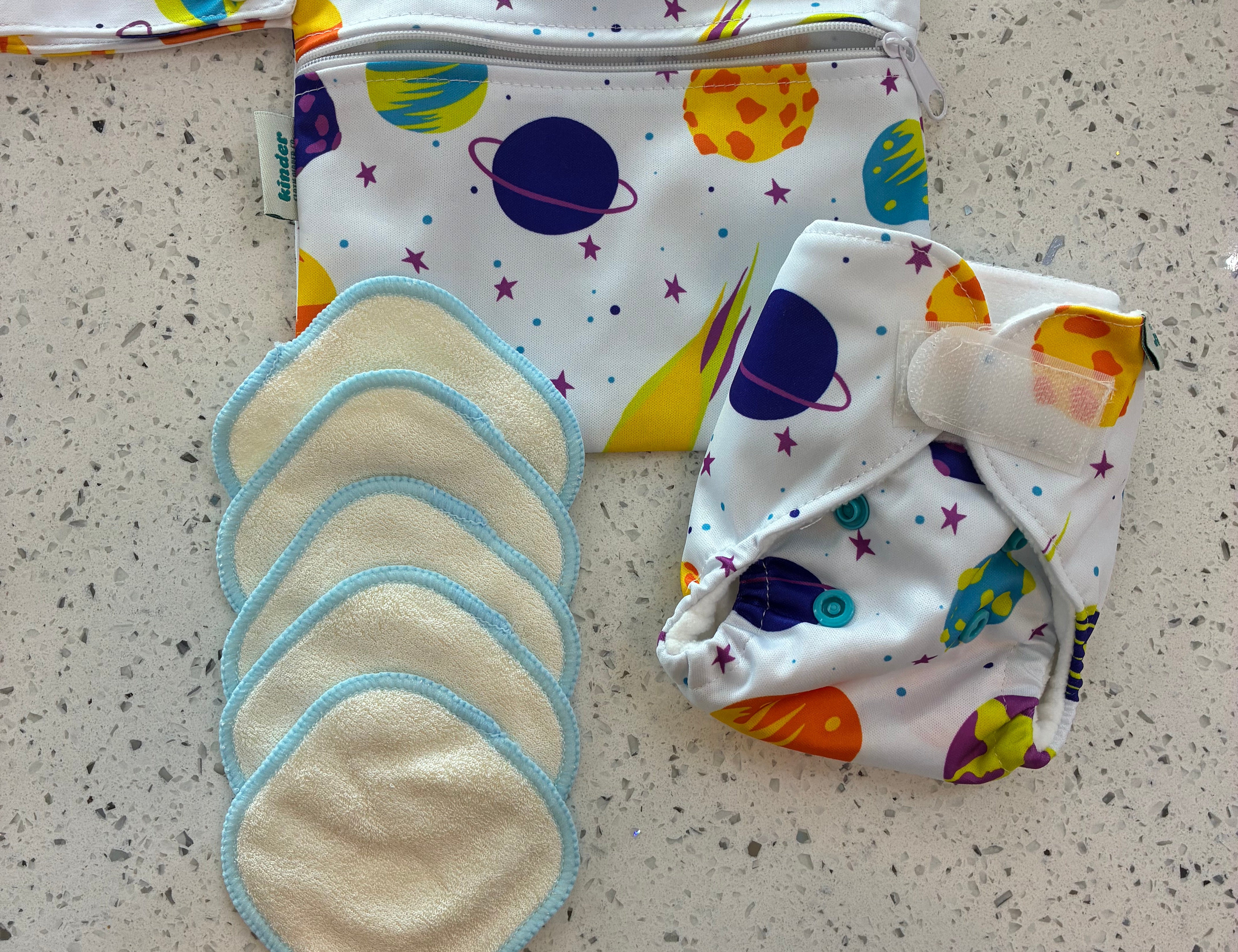 Doll Cloth Diaper Set w/ Travel Pouch