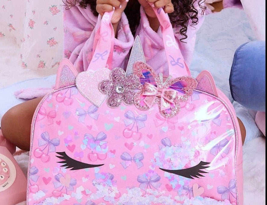 Quilted Floral Printed Medium Duffle Bag