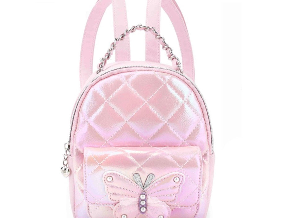 Metallic Quilted Mini Backpack