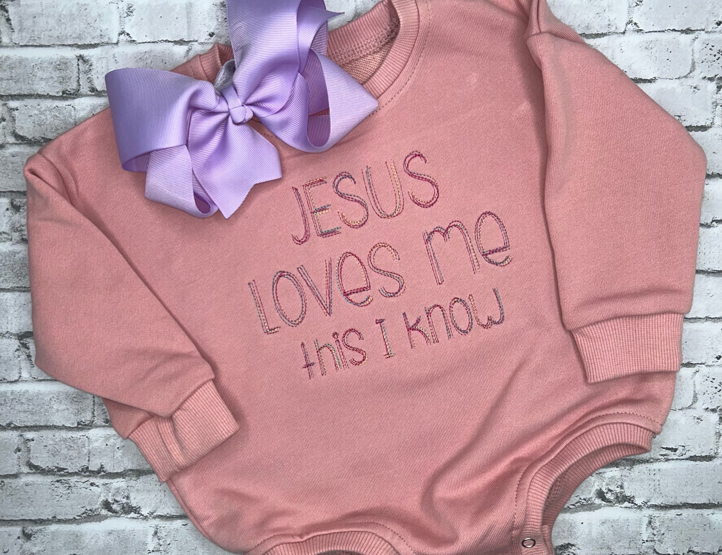 Jesus Loves Me Sweatshirt Bubble