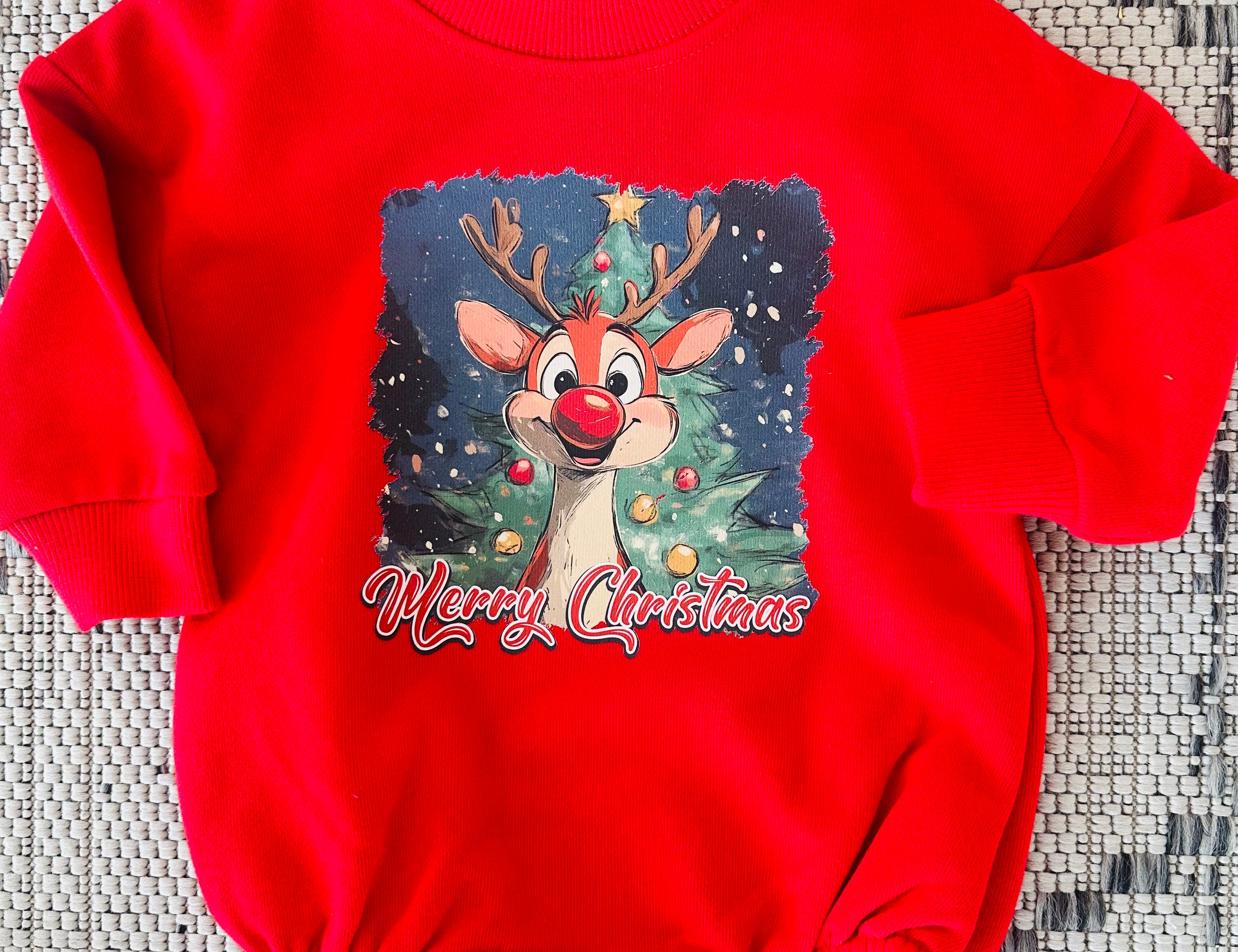 Vintage Rudolph Sweatshirt Bubble