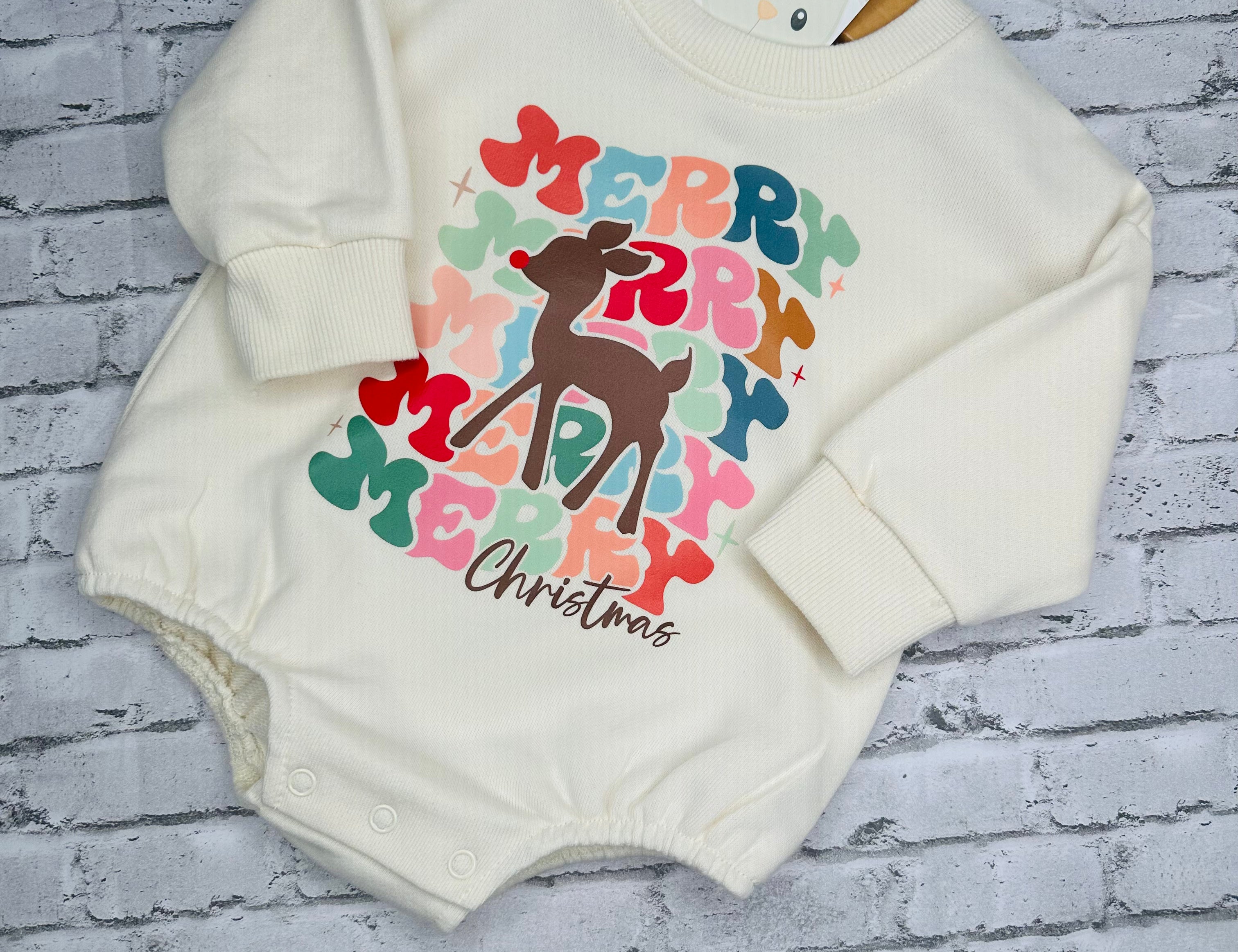 Merry Reindeer Sweatshirt Bubble