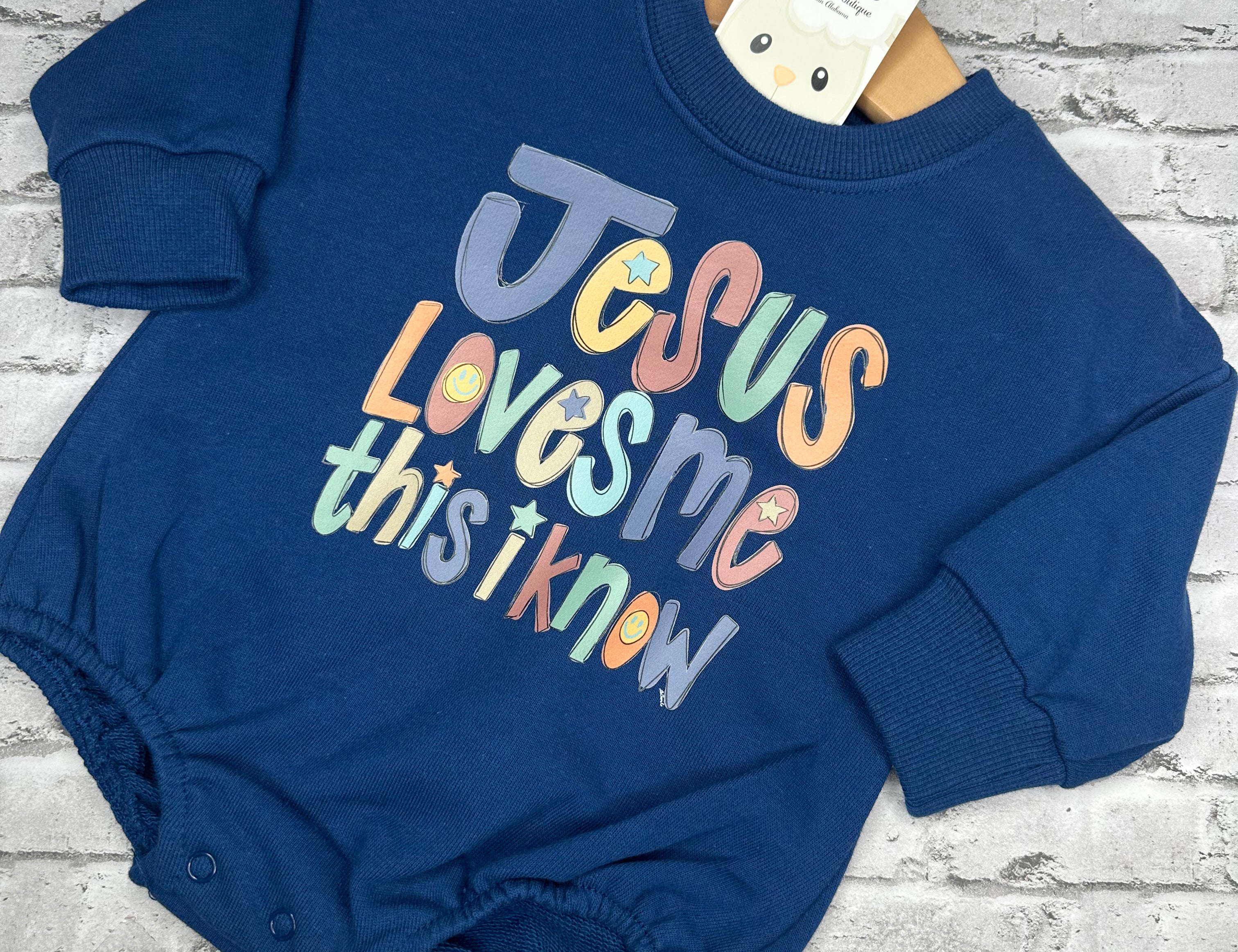 Jesus Loves Me Sweatshirt Bubble