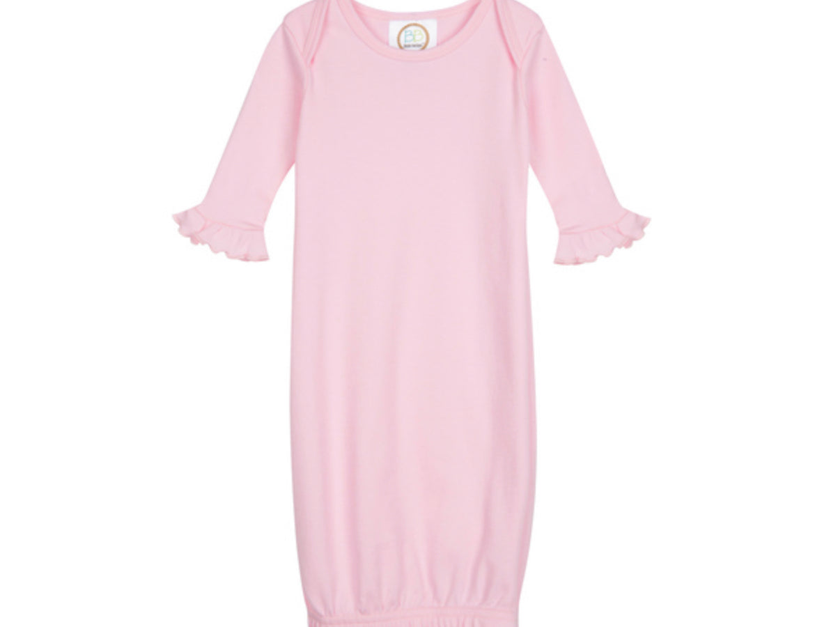Long Sleeve Ruffle Blank Ruffle Baby Gown Baby Long Sleeve Ruffle