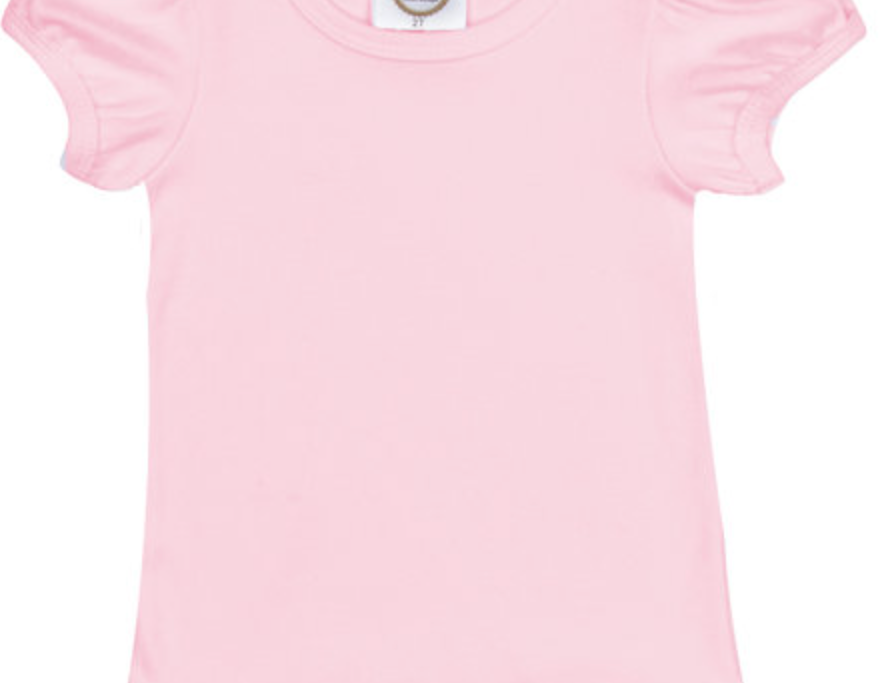 Blank Girl's Short Sleeve Ruffle Tee Shirt