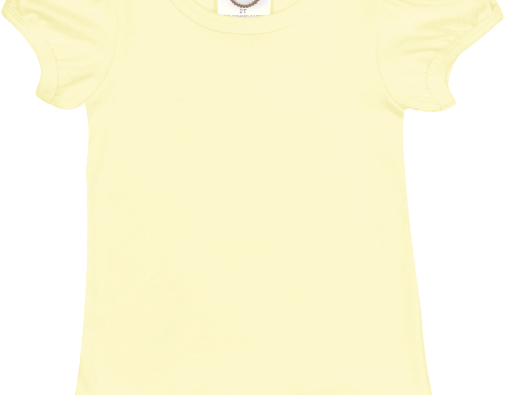 Blank Girl's Short Sleeve Ruffle Tee Shirt