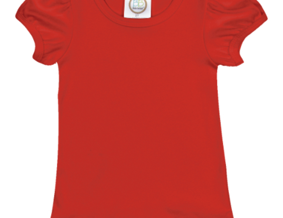 Blank Girl's Short Sleeve Ruffle Tee Shirt