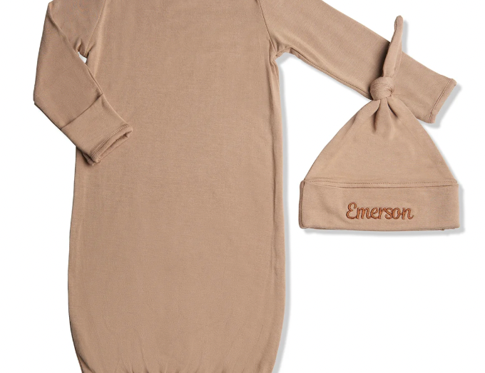 Mommy and Me Gown and Hat