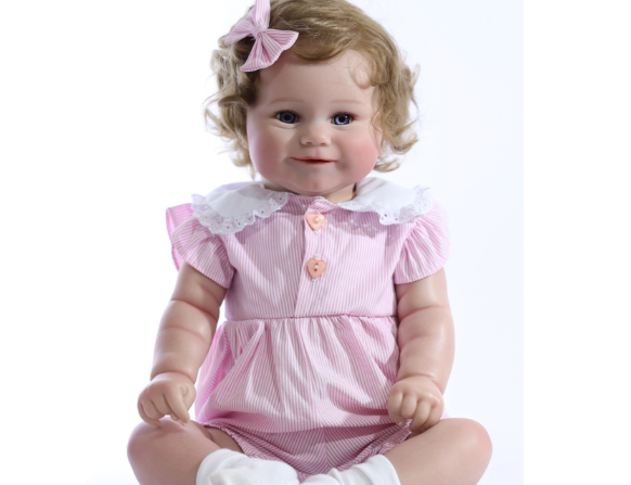 18 Inch Reborn Baby Doll - Pink w/ Pink hat