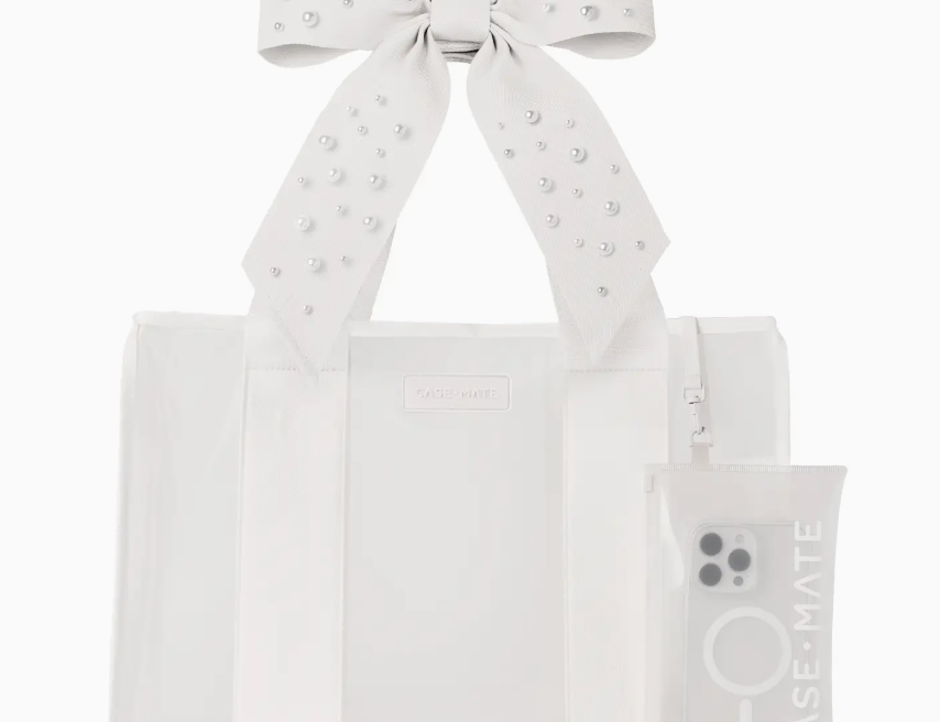 Case-Mate Ballet Pink Bow Jelly Tote Bag