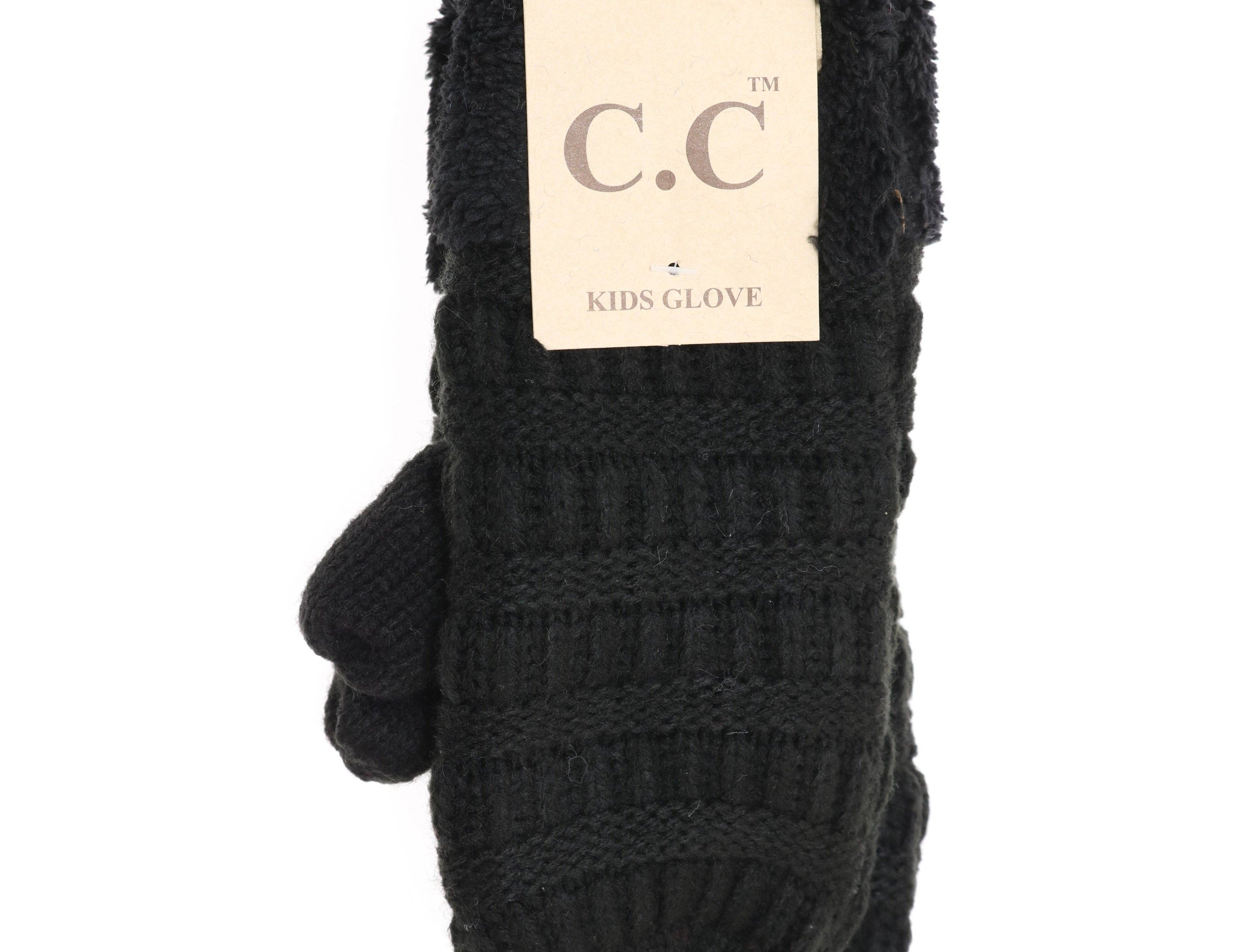 Kids Solid Fuzzy Lined Mittens MT25KIDS