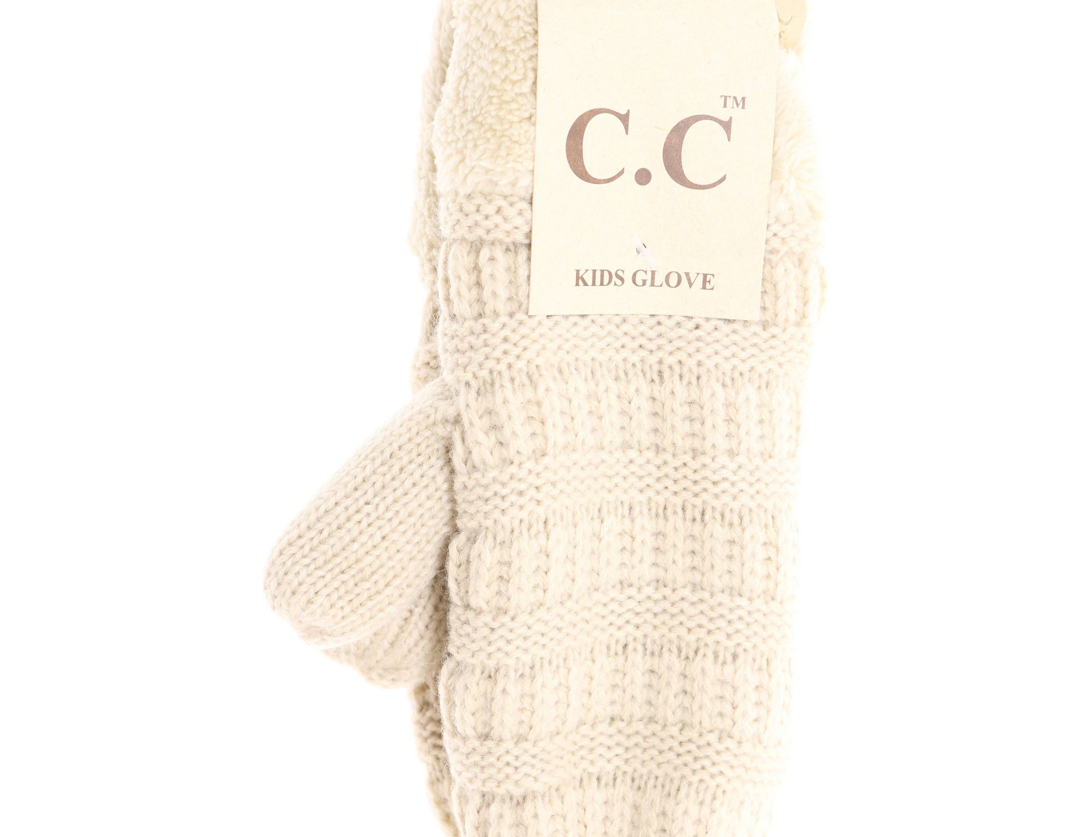 Kids Solid Fuzzy Lined Mittens MT25KIDS