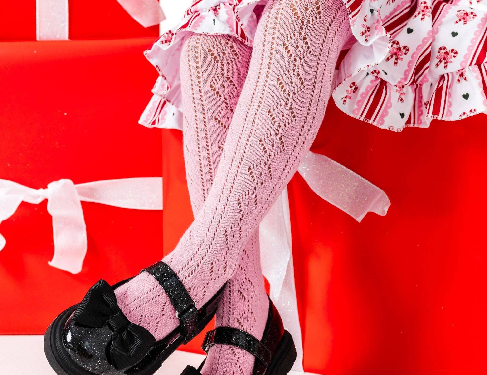 Fancy Knit Tights - Blossom