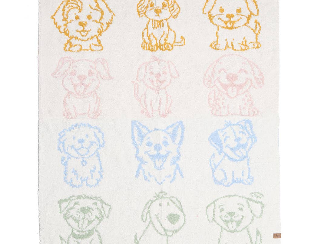 Child's Multi Puppy Pattern Throw Blanket