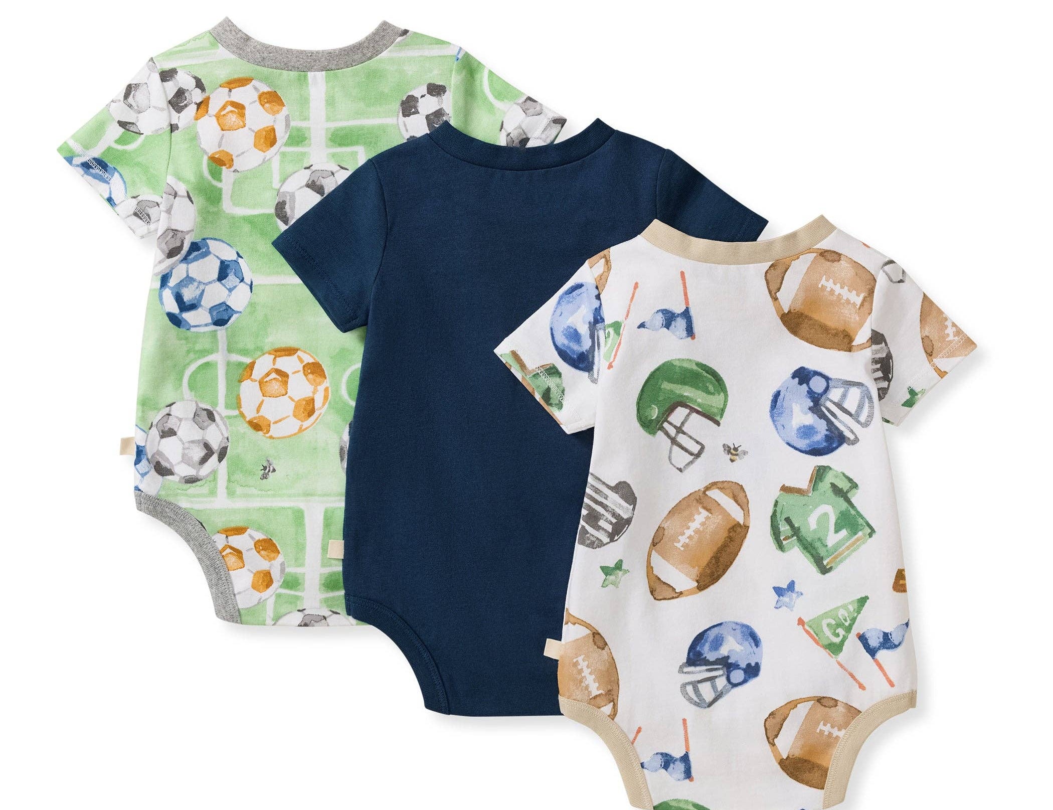 Field Goal & Soccer Field Baby Boy Bodysuits