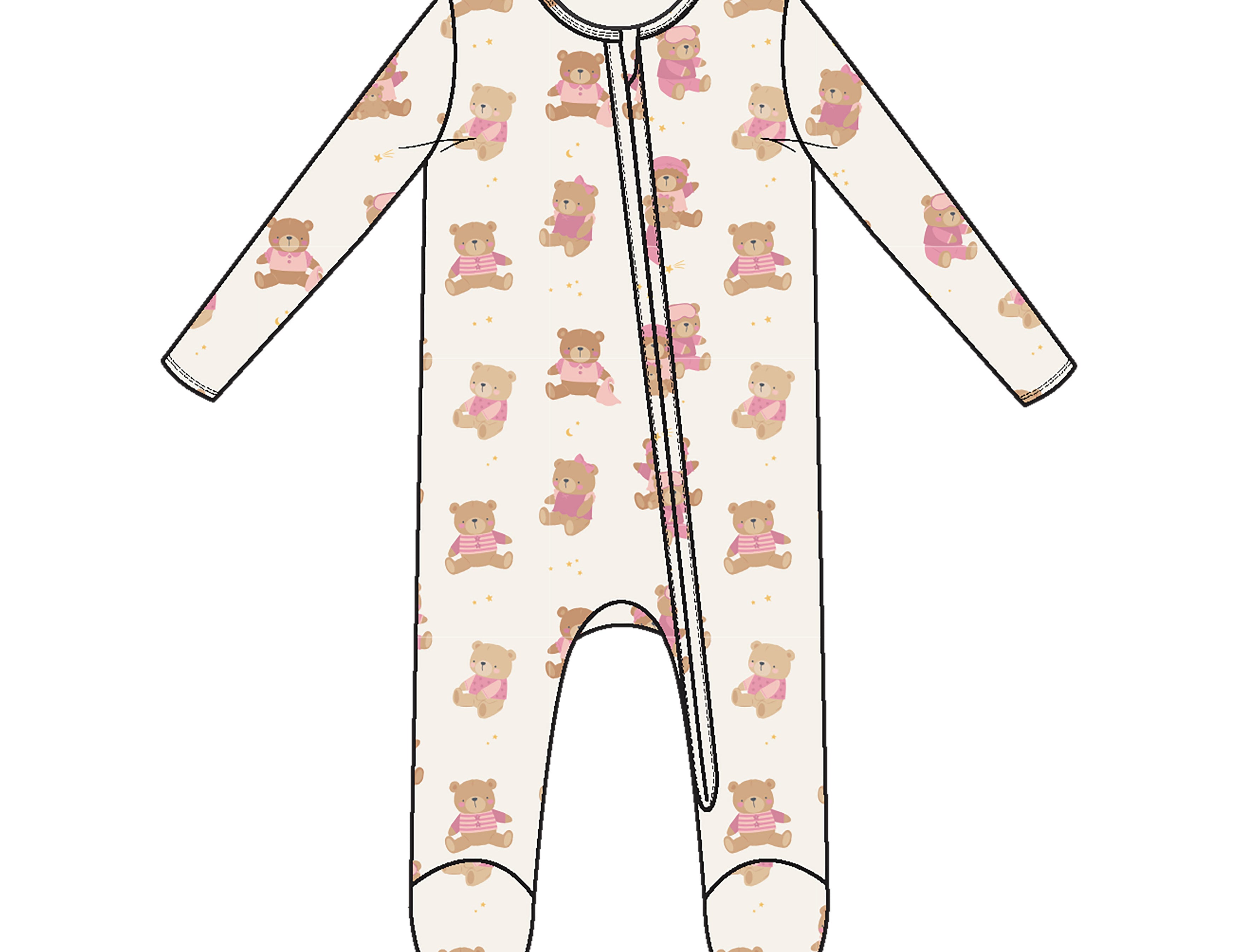 Girl Zipper Footies-24