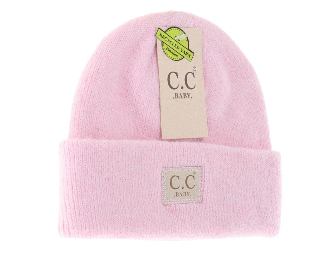 C.C Beanies BABY Soft Ribbed Leather Patch