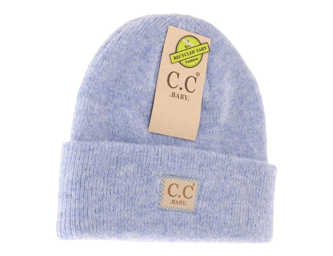 C.C Beanies BABY Soft Ribbed Leather Patch