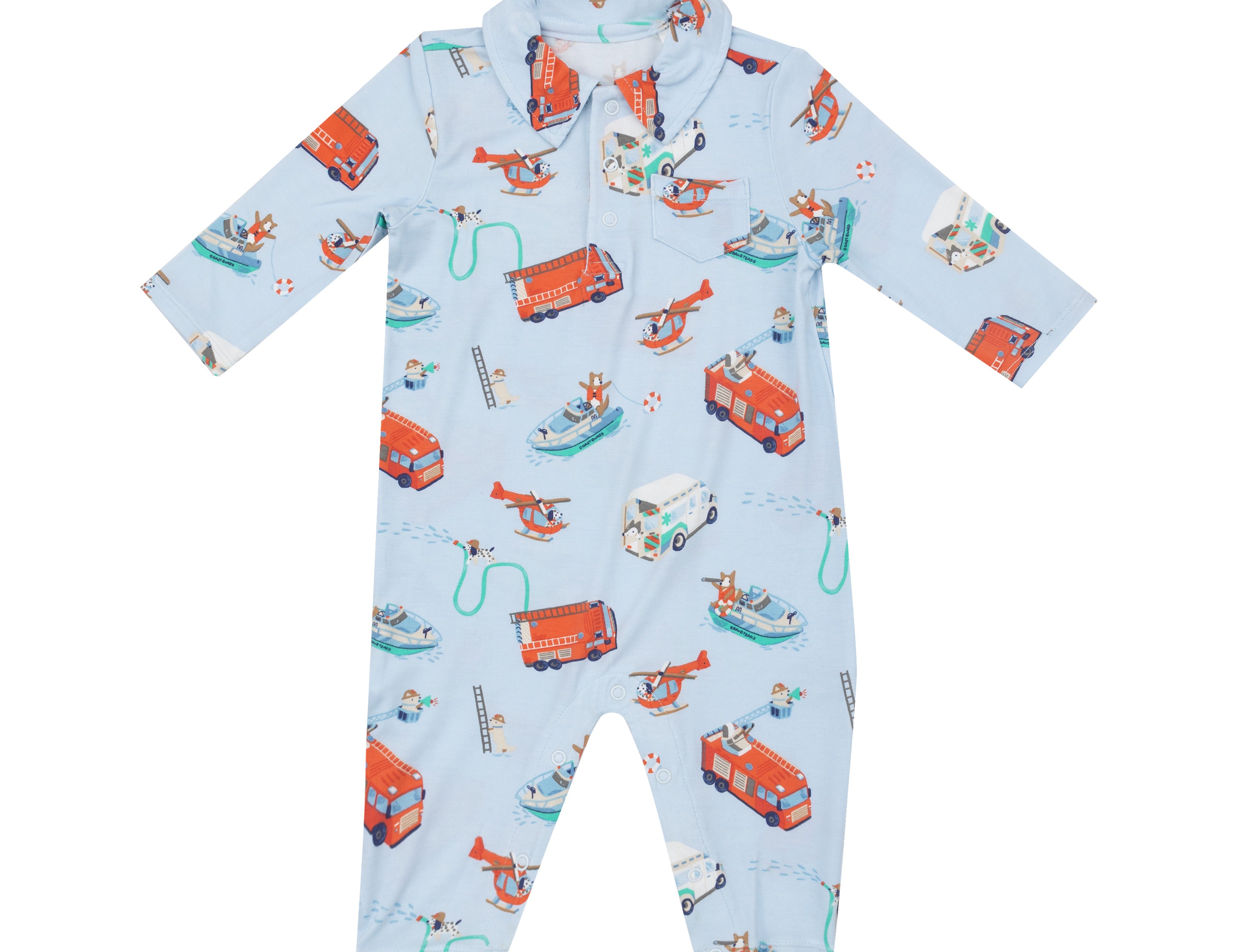 Boy Angel Dear Polo Romper-24